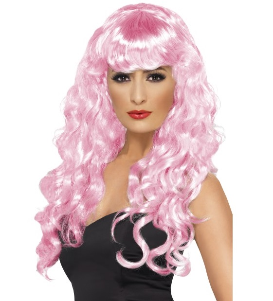 Siren pink paróka.